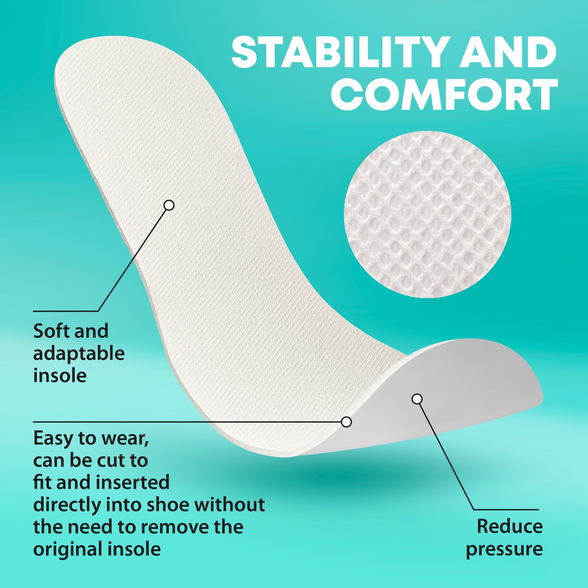 Premium Shoe Filler Insoles - 3 Pairs Full-Length Latex Foam Inserts for Oversized Shoes (Men's US 11/EU 44) | Comfortable Shoe Tightening Solution for Daily Wear, Work & Dress Shoes
