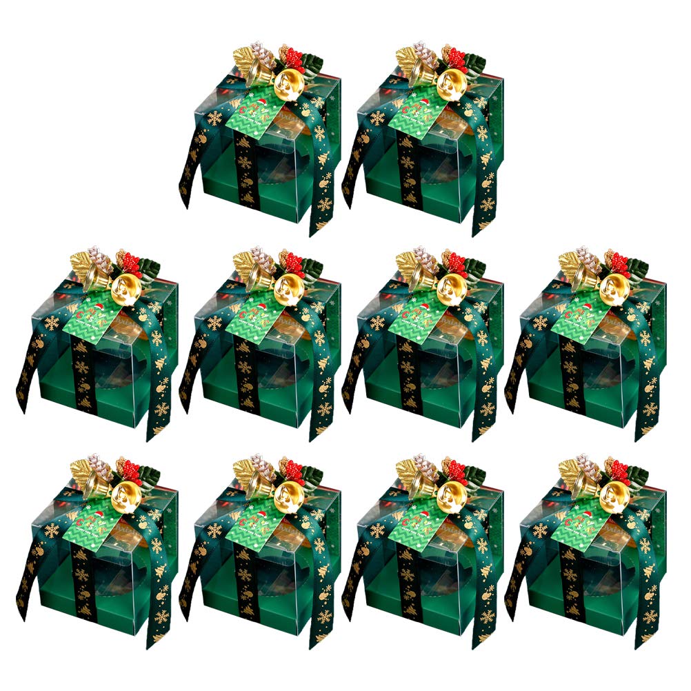 SOIMISS 10-Pack Clear Christmas Apple-Shaped Candy Storage Containers - Gift Boxes for Holiday Treats, Home Decor & Party Favors | Perfect for Christmas Gifts, Candy Display & Festive Decorations