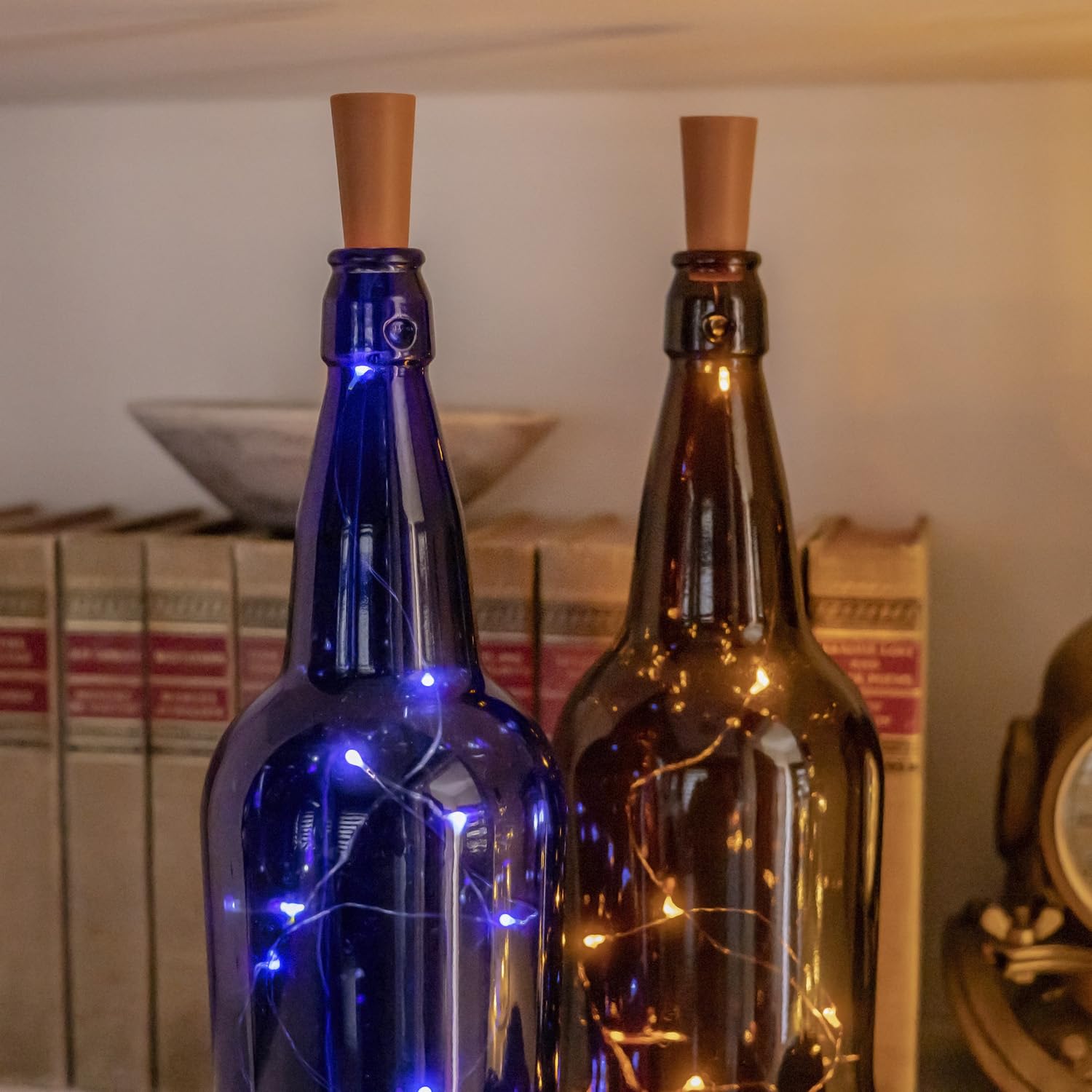 24 Pack 3.3 Ft 10 LED Bottle Cork Fairy Lights with Batteries Included - Perfect for Wedding Decor, Party Lighting, and DIY Home Decoration