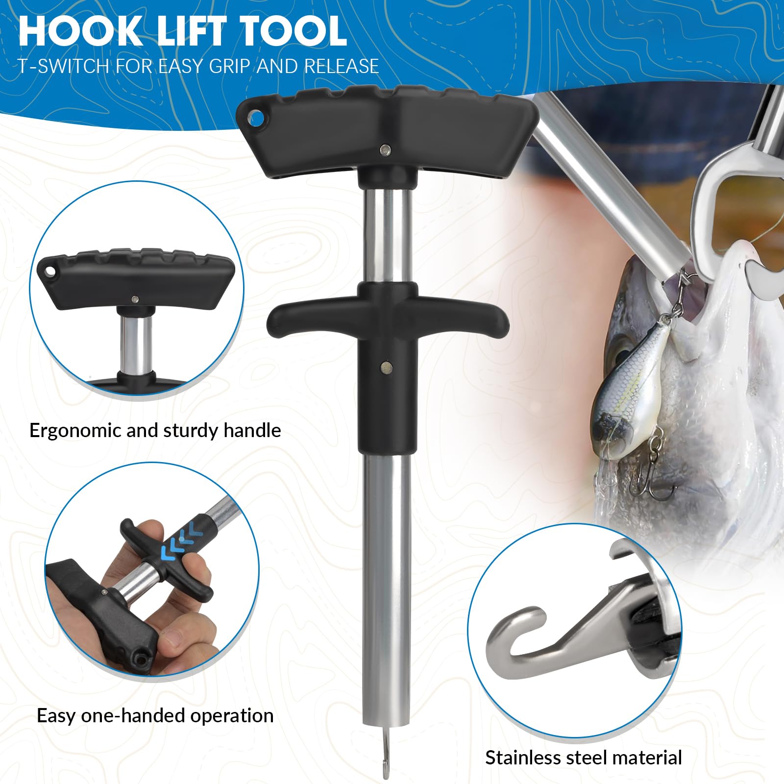 THKFISH 7-Piece Fishing Kit with Tackle Bag & Digital Scale - Perfect for Outdoor Fishing Trips