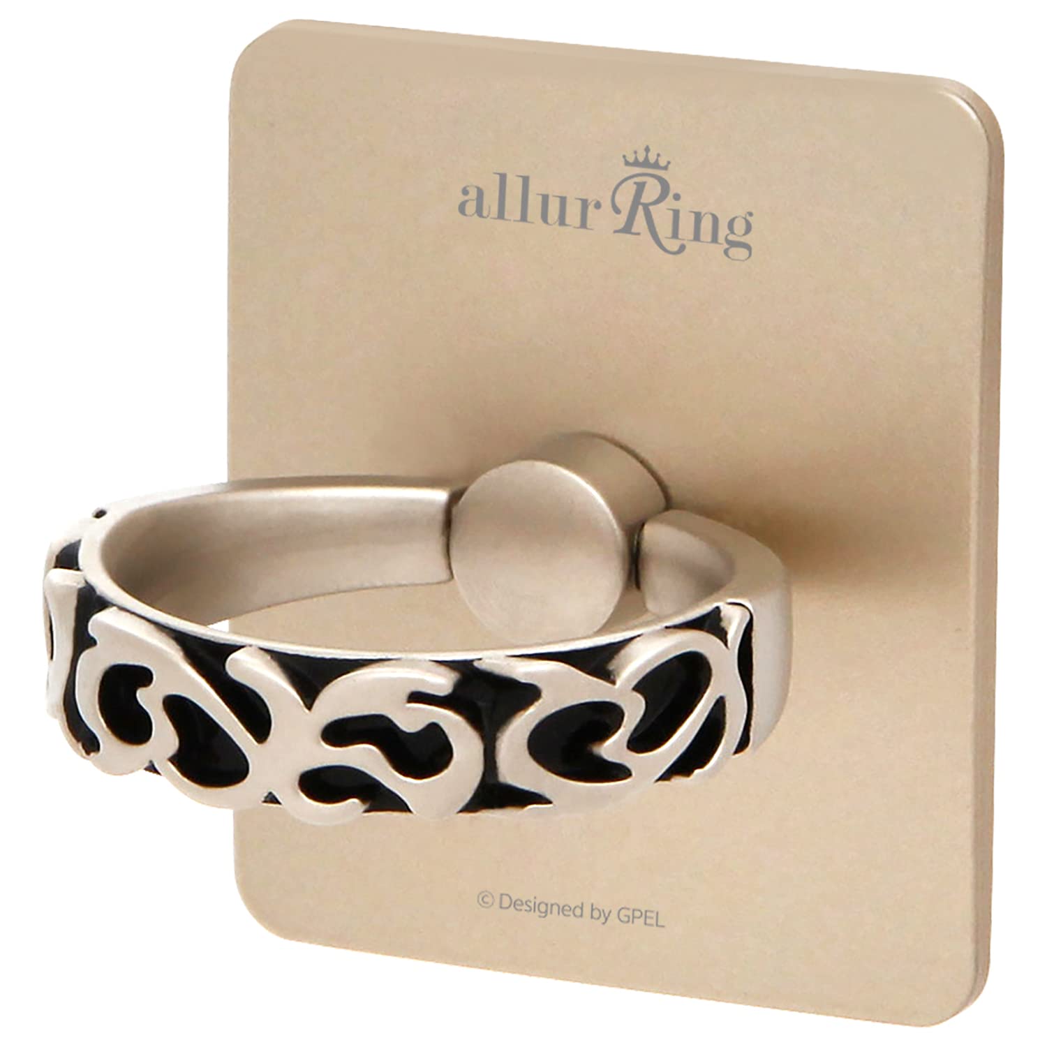 360° Rotating Phone Ring Holder - Matte Gold Stand & Grip for Smartphones - Perfect for Work & Travel