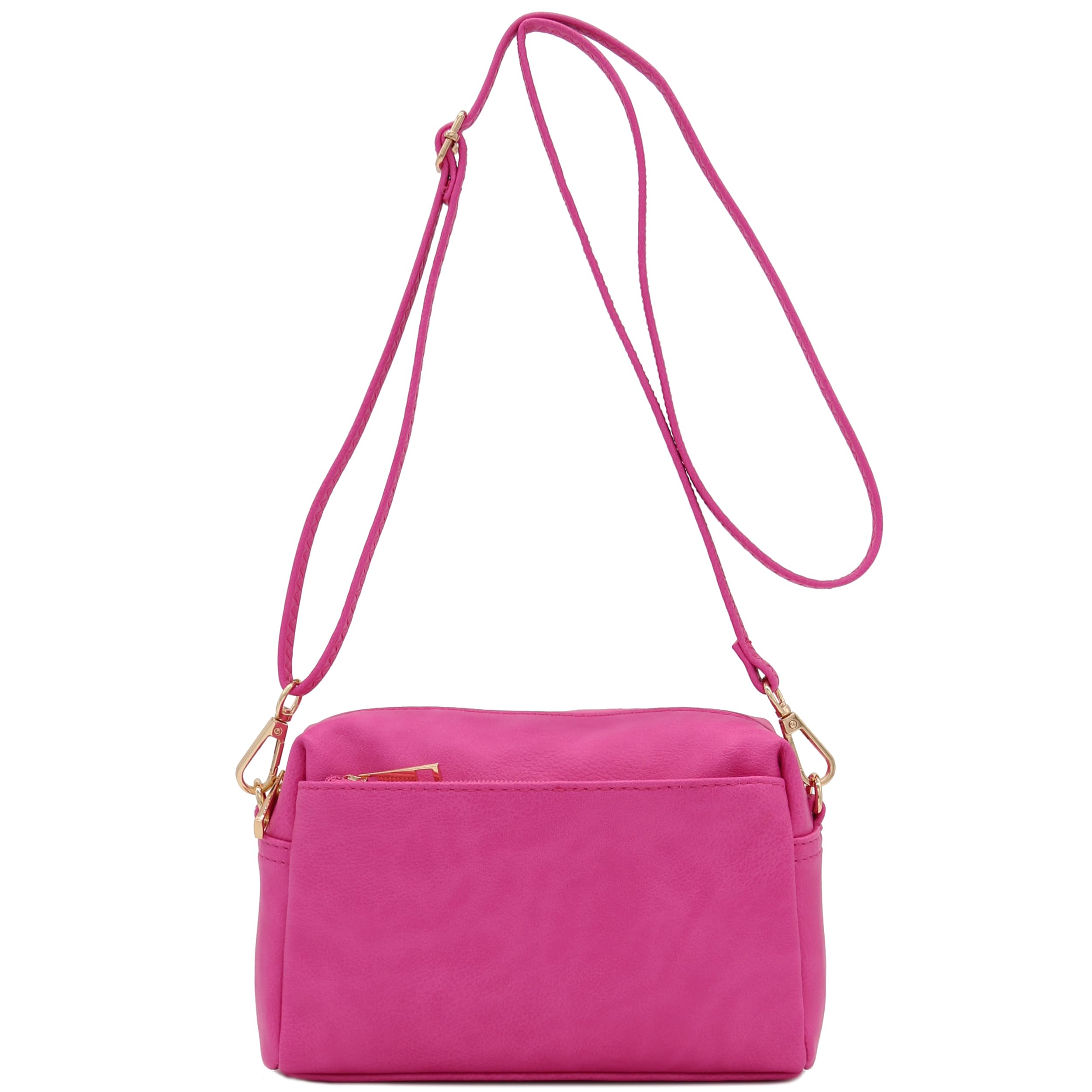 Stylish FashionPuzzle Triple Zip Small Crossbody Bag for Women - Perfect for Travel, Shopping & Everyday Use