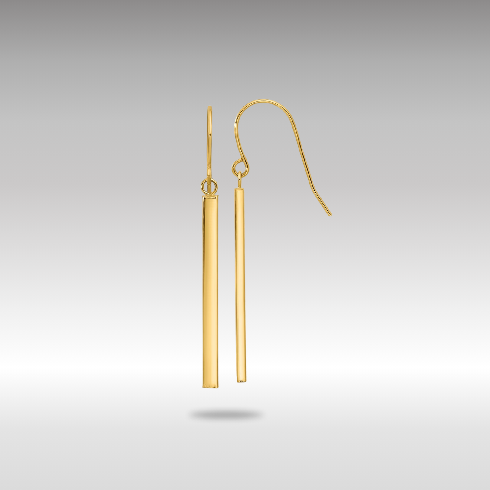 Gold Bar Dangle Earrings YE2178 - Elegant 14K Gold Plated Hoop Earrings for Women, Perfect for Parties, Weddings & Everyday Wear