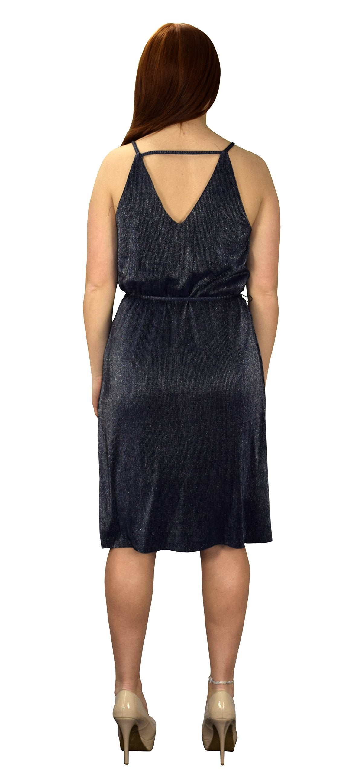Vintage Women's Sexy Cocktail Party Dress - Boho Midi Dress with Spaghetti Straps - Perfect for Evening Parties, Date Nights & Summer Weddings