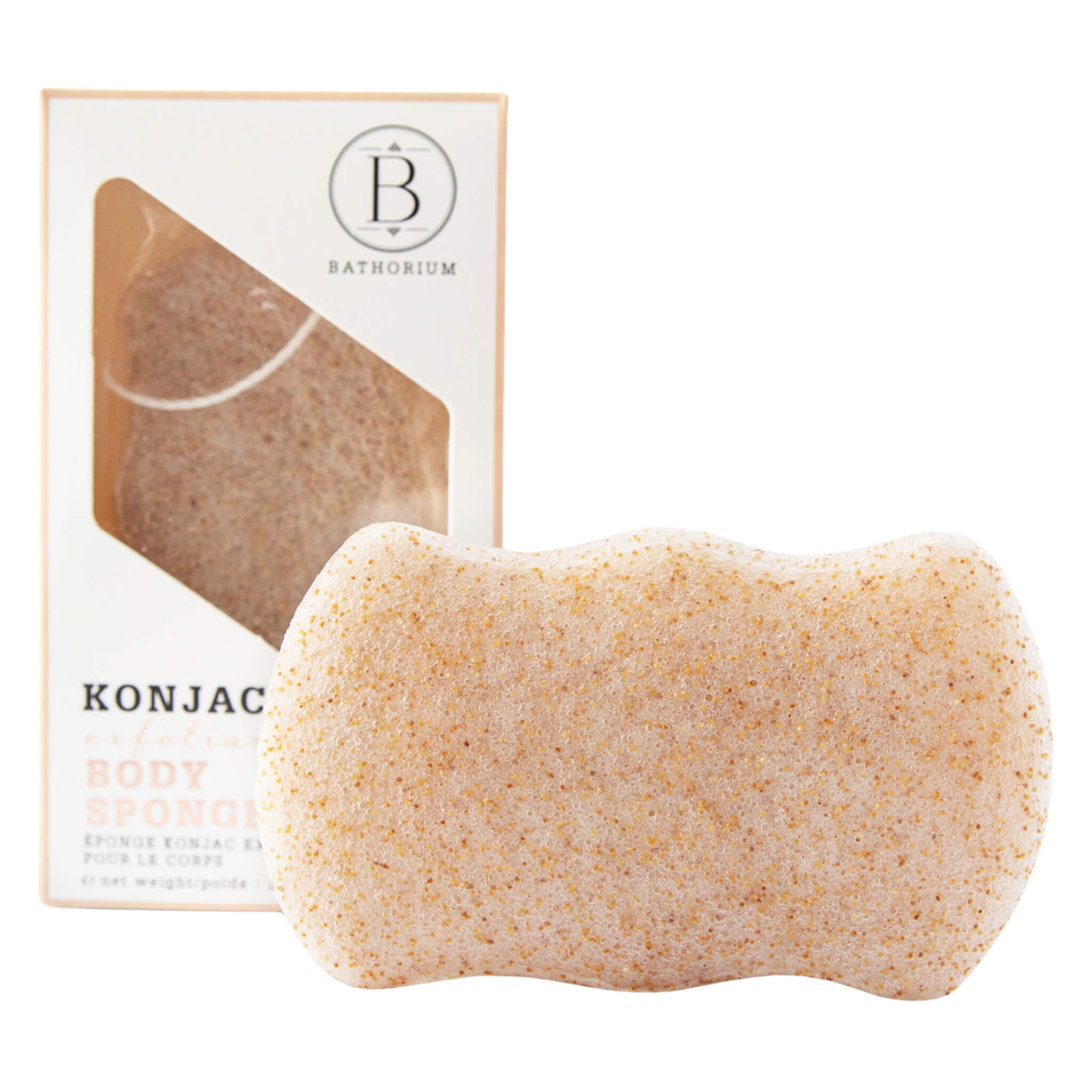 Natural Konjac Walnut Exfoliating Body Sponge for Soft & Smooth Skin - Gentle Cleansing & Exfoliation for Face & Body - Perfect for Daily Skincare Routine