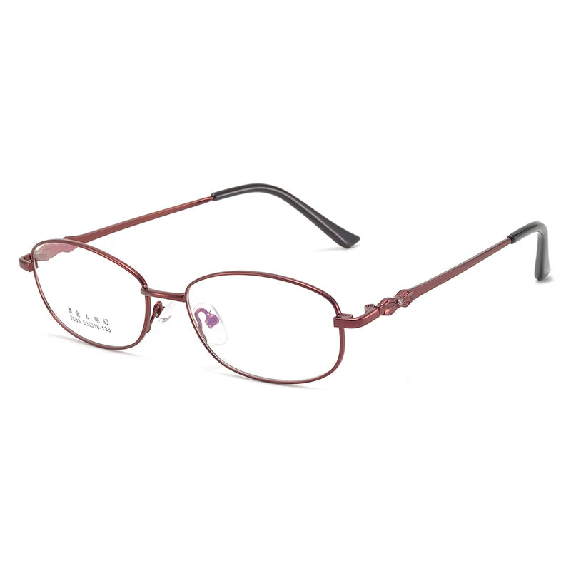 Bclear Women's Full Rim Oval Alloy Eyeglasses Frame My2033 - Lightweight & Stylish Eyewear for Work, Reading & Everyday Fashion