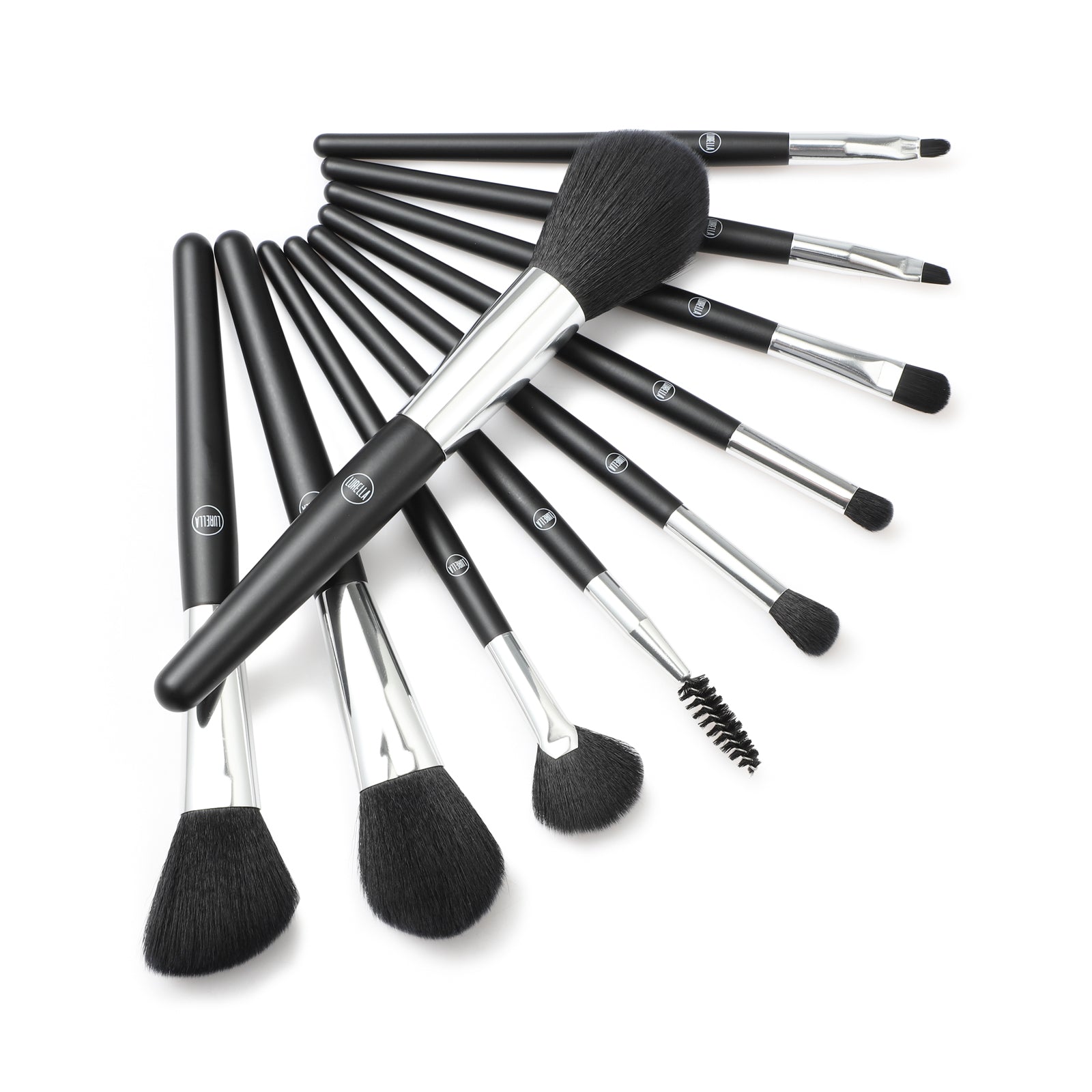 Brush Me Beautiful Makeup Brush Set - 12 Piece Professional Cosmetics Brushes for Foundation, Blending, Eyeshadow & Contouring | Perfect for Everyday Makeup & Professional Artists