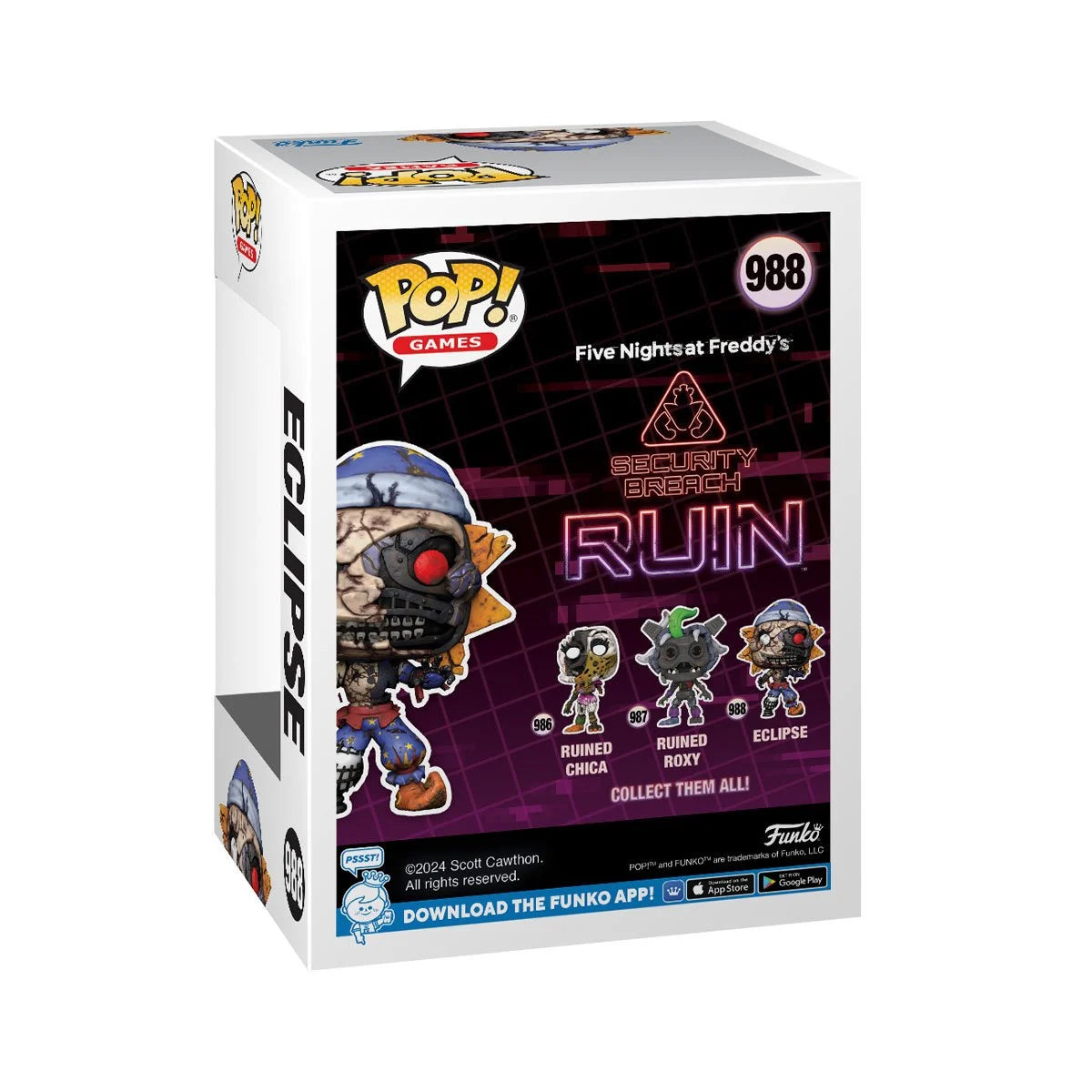 Five Nights at Freddy's: Security Breach Ruin Eclipse Funko Pop! Vinyl Figure #988 - Collectible Toy for Horror Game Fans & Gift for FNAF Lovers - Perfect for Display, Gaming Room Decor, and Pop Culture Collections
