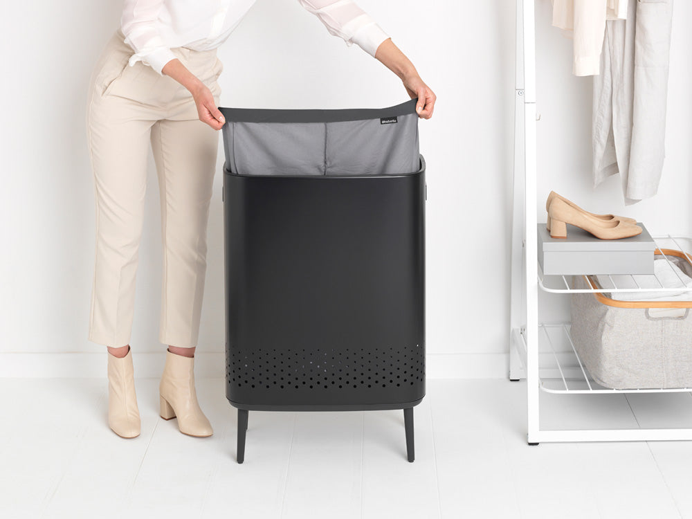 Large 45L Laundry Hamper with Lid - 2 Pack for Home, Dorm, or Laundry Room Organization - Foldable & Space-Saving Clothes Basket