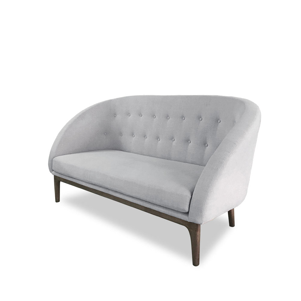 Luxury Grey 2-Seater Sofa for Living Room - Modern Beauty Fabric Couch for Small Spaces, Apartments & Cozy Home Decor
