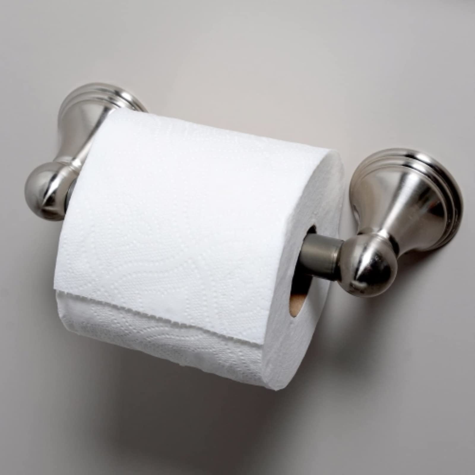 Modern Satin Nickel Paper Holder Set - 20 Piece Bathroom Tissue Dispenser for Home & Office - Elegant Washington Design for Powder Rooms, Restrooms, and Commercial Spaces