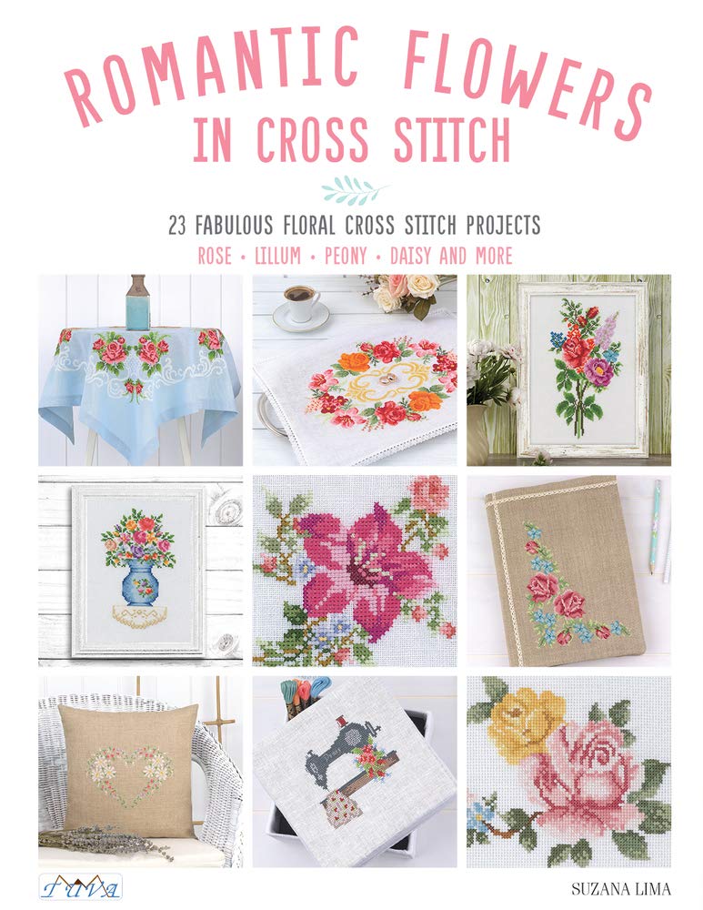 Romantic Cross Stitch Flower Patterns - DIY Embroidery Kits for Home Decor, Wall Art & Gift Ideas