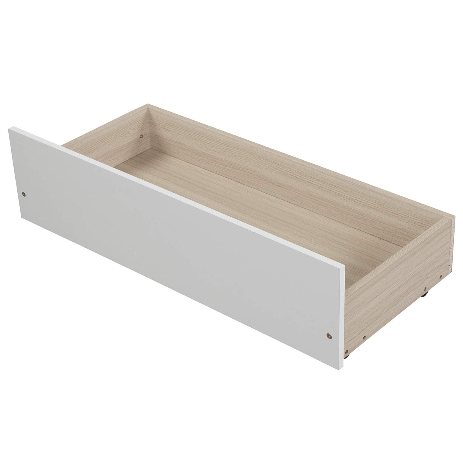 Harper & Bright Designs Twin Size Wooden Platform Bed Frame with 2 Storage Drawers - White - Perfect for Kids' Bedroom, Guest Room & Small Space Furniture
