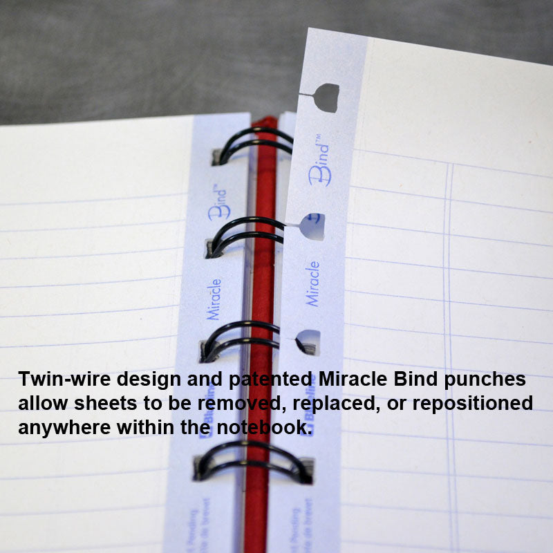 MiracleBind Notebook - Durable Spiral Bound Notebook for School, Office & Journaling | College Ruled Paper, 100 Sheets, 8.5 x 11 Inches | Perfect for Note Taking, Sketching & Planning