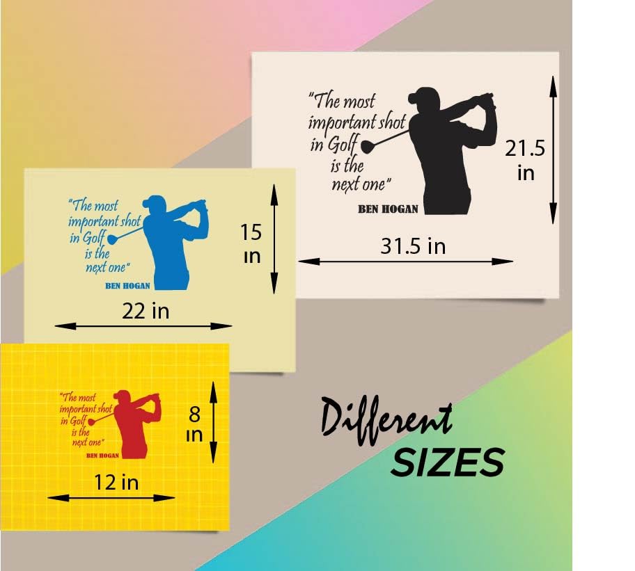 Premium Removable Golf Vinyl Wall Decal - Inspirational Quote Art Sticker for Home & Office Decor | Perfect for Golf Lovers, Man Cave, Game Room & Sports Themed Spaces (330 Series)