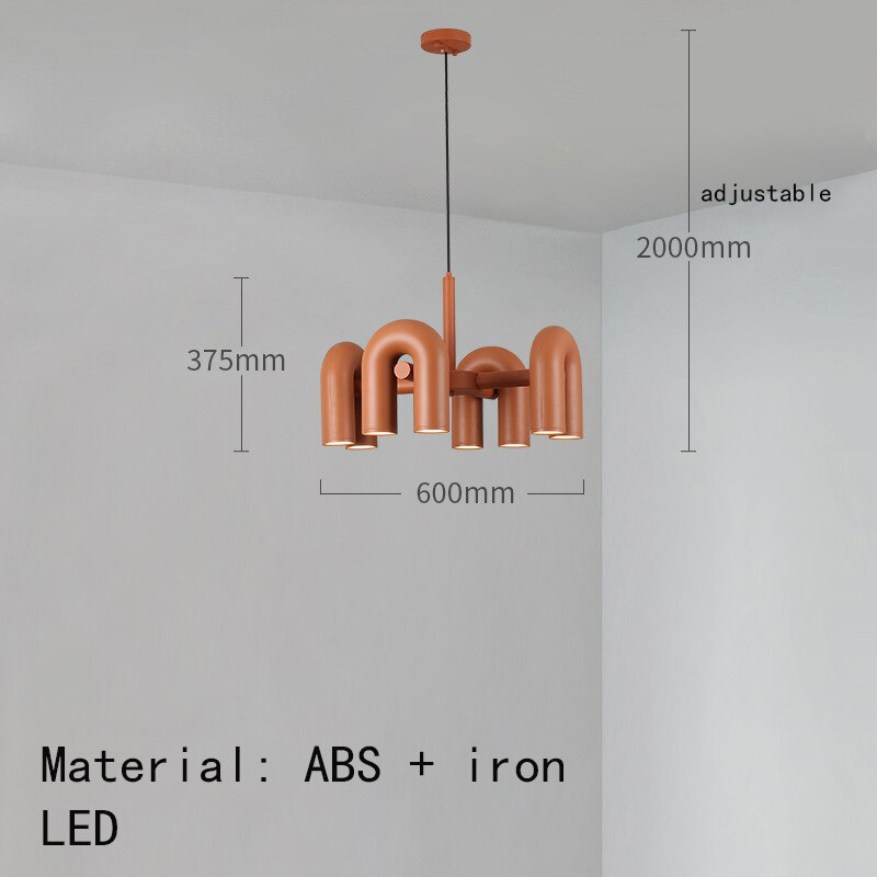 U-Shaped Chandelier - Modern Crystal Ceiling Light Fixture for Dining Room, Living Room & Bedroom | Elegant Lighting Decor for Home & Office Spaces