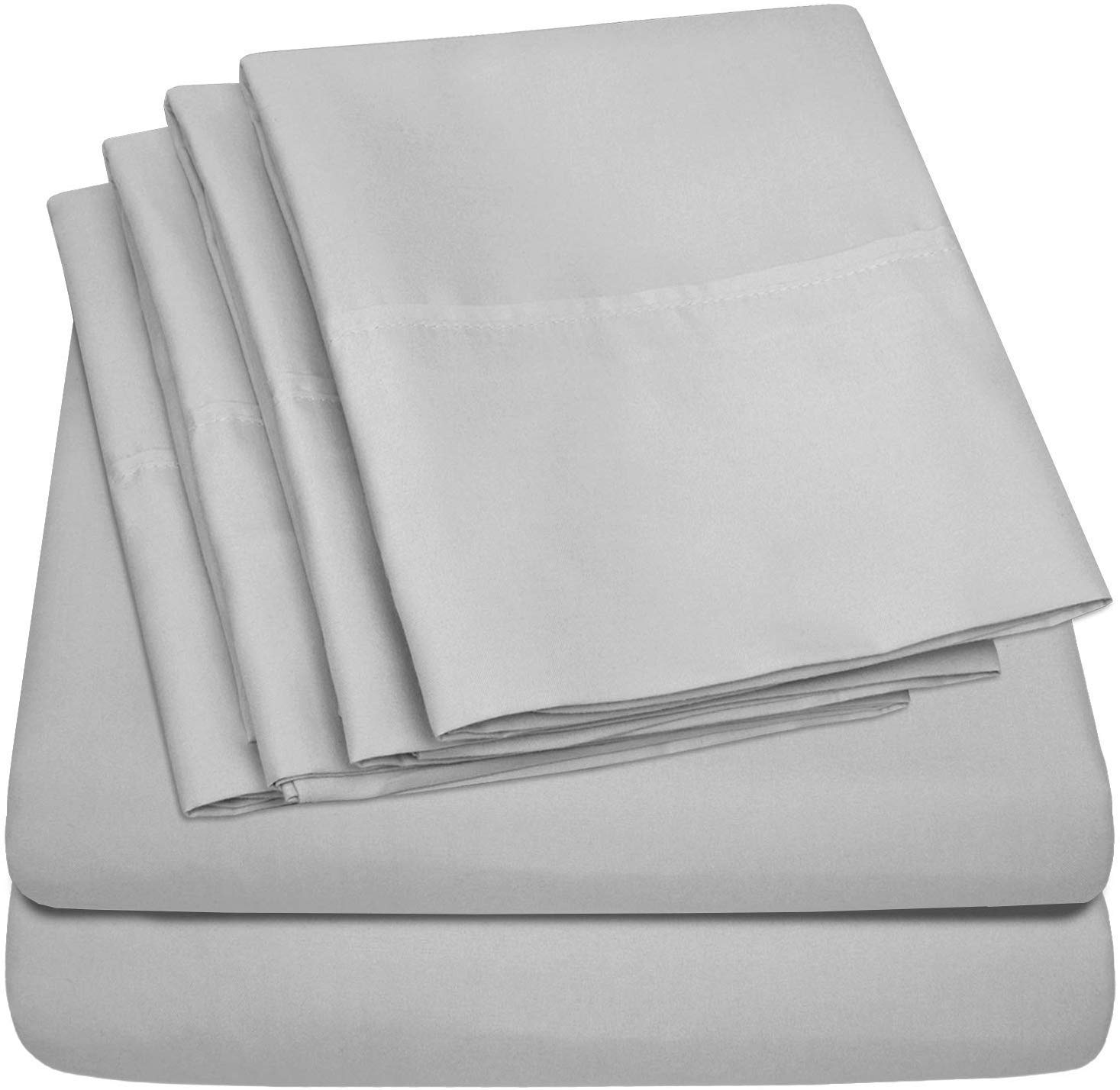 Luxury 100% Egyptian Cotton California King Sheet Set - 6 PC Deep Pocket Bed Sheets for Mattress Up to 18
