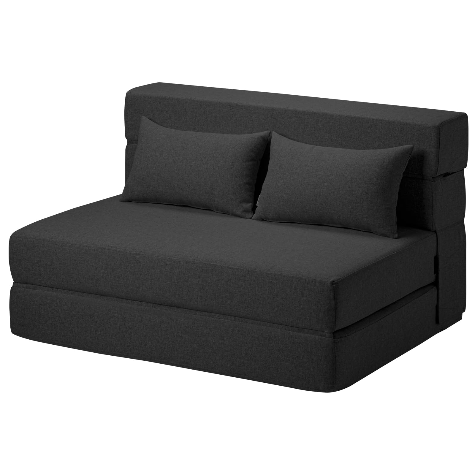 Convertible Folding Sofa Bed with Memory Foam & 2 Pillows - Twin Size Sleeper Couch for Living Room, Guest Room, Dorm - Space-Saving Multi-Functional Furniture for Small Apartments, Home Office & Lofts - Perfect for Overnight Guests, Movie Nights & Compact Living Spaces