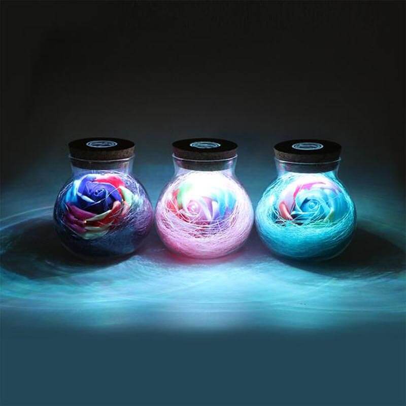Romantic Illuminated Rose Light with Remote Control - Perfect for Valentine's Day Gifts, Wedding Decor, and Bedroom Night Light