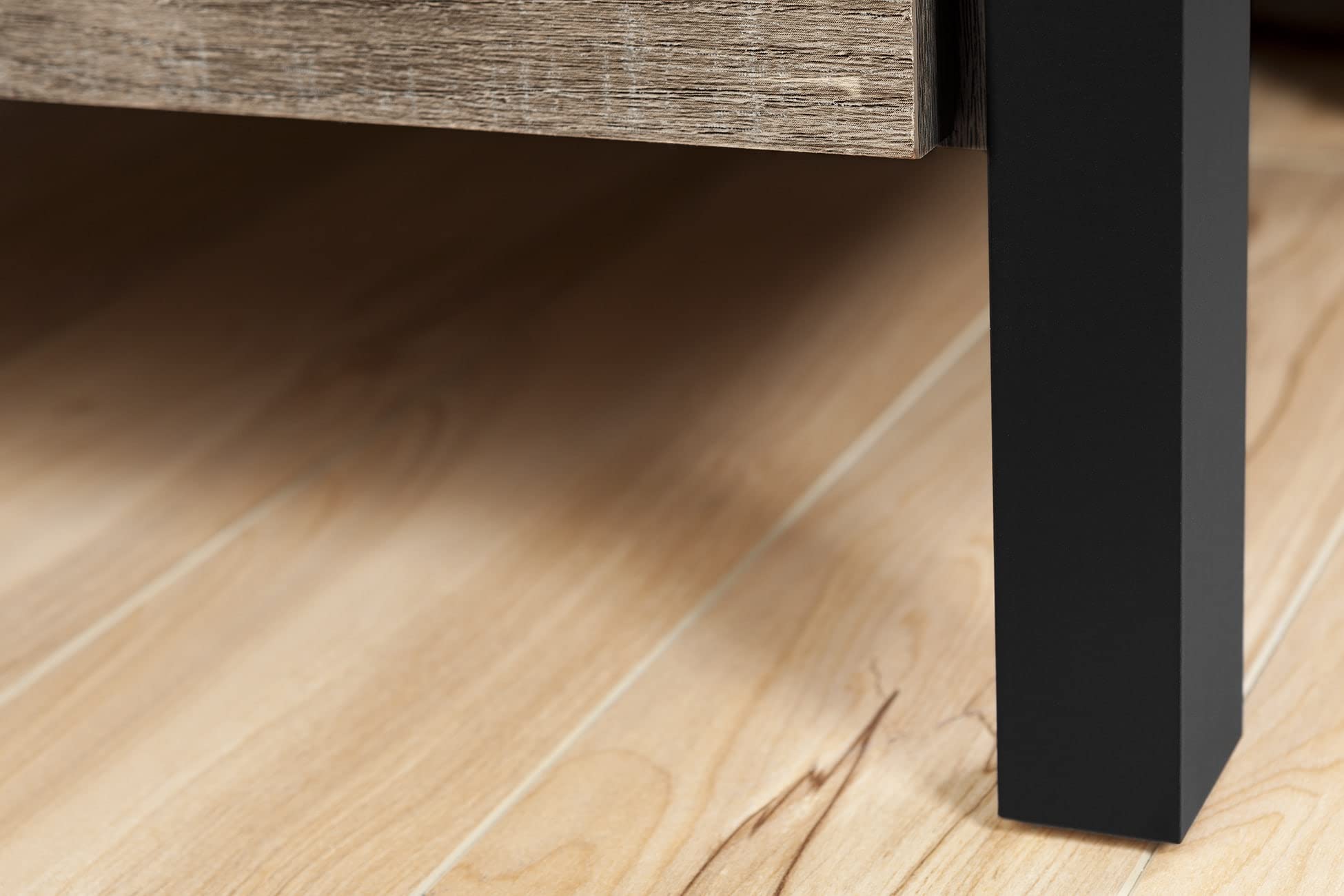 South Shore Munich 2-Drawer Nightstand - Weathered Oak & Matte Black Finish with Metal Handles - Modern Bedside Table for Bedroom, Guest Room, or Nursery - Perfect for Storage & Organization