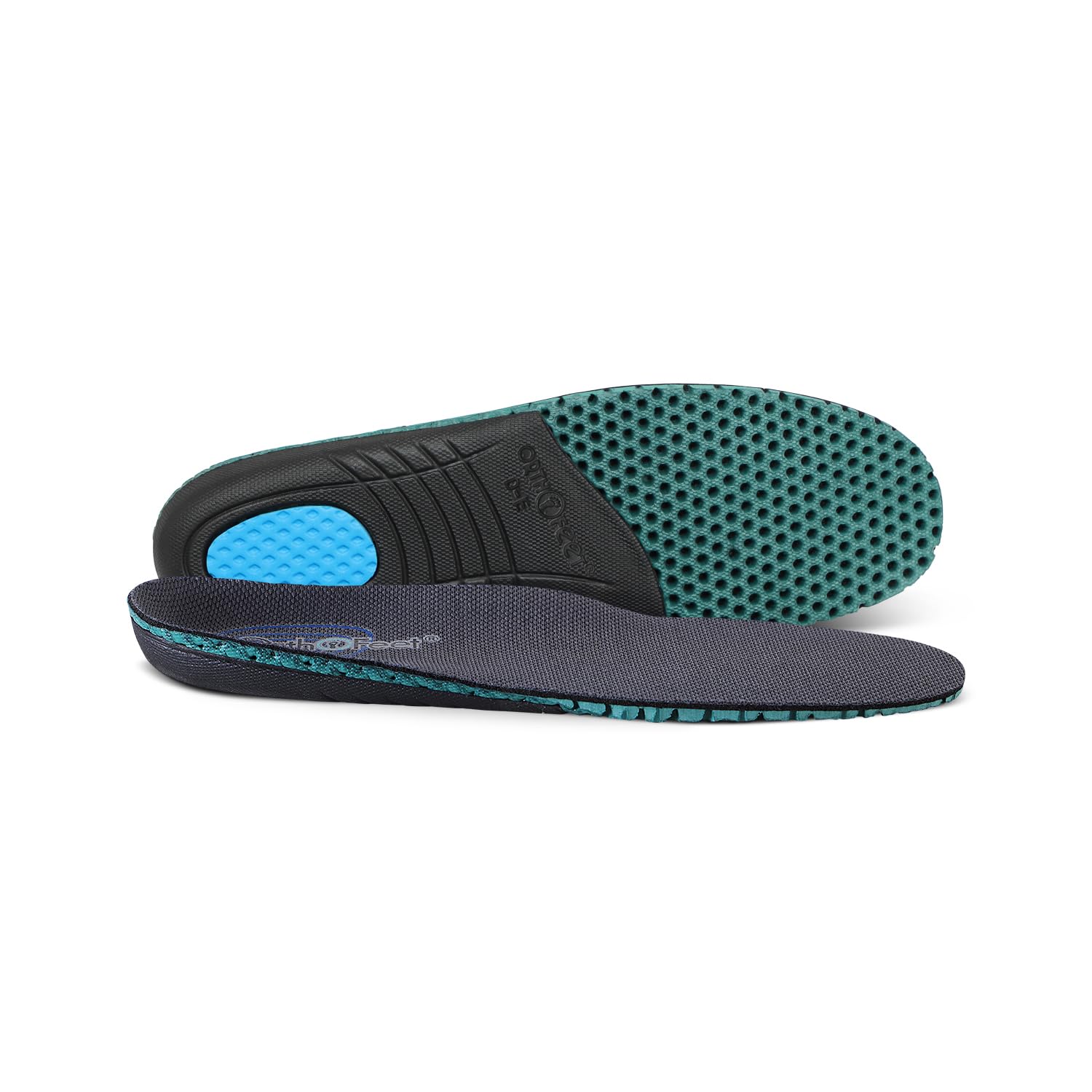 Orthofeet Men's Orthotic Insoles with Arch Support - Plantar Fasciitis Pain Relief Insoles for Flat Feet & Heel Spurs - Comfortable Shoe Inserts for Walking, Running & Work - Size 15 Wide (For Men with Foot Pain & Diabetes)