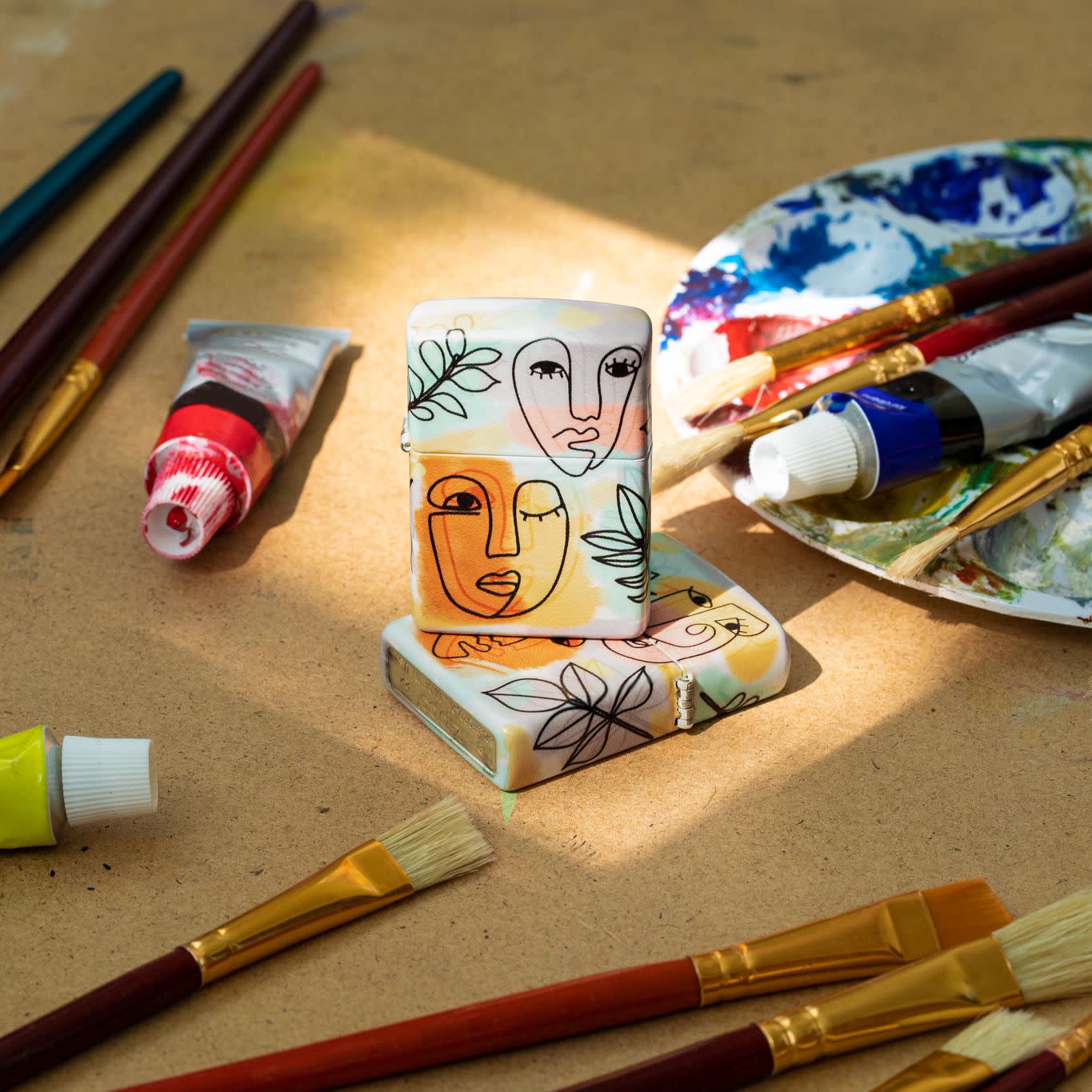 Abstract Faces Design Wall Art - Modern Canvas Prints for Home & Office Decor - Perfect for Living Room, Bedroom, and Workspace Aesthetics