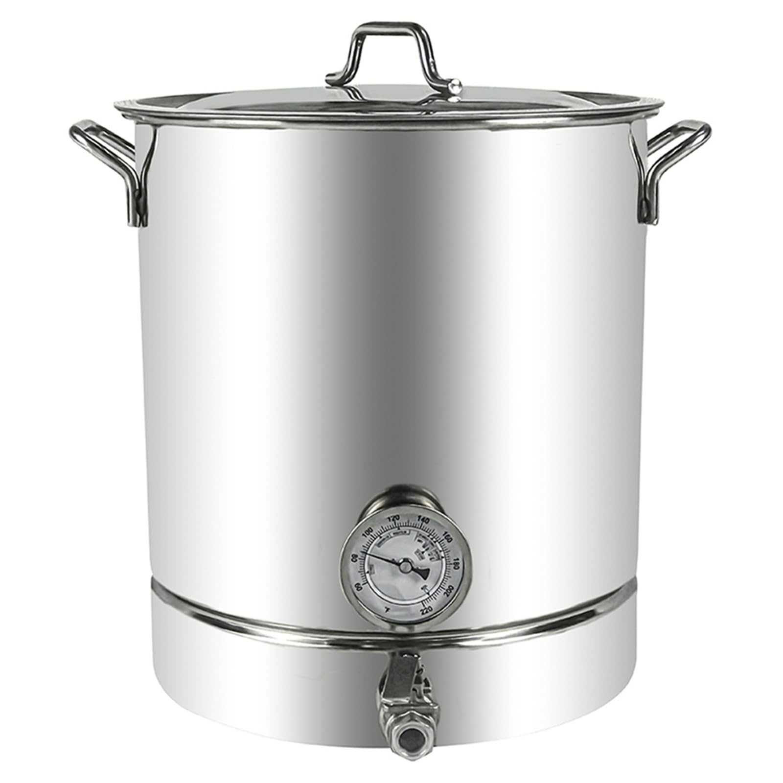 30L Stainless Steel Home Beer Brew Kettle with Thermometer - Professional Brewing Pot for Homebrew Beer Making, Perfect for Craft Beer, IPA, Lager Brewing Supplies