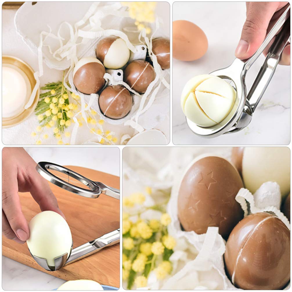 DOITOOL Stainless Steel Egg Slicer - Handheld Multifunctional Kitchen Tool for Eggs, Fruits & Vegetables | Perfect for Salads, Breakfast Meal Prep & Cooking Accessories