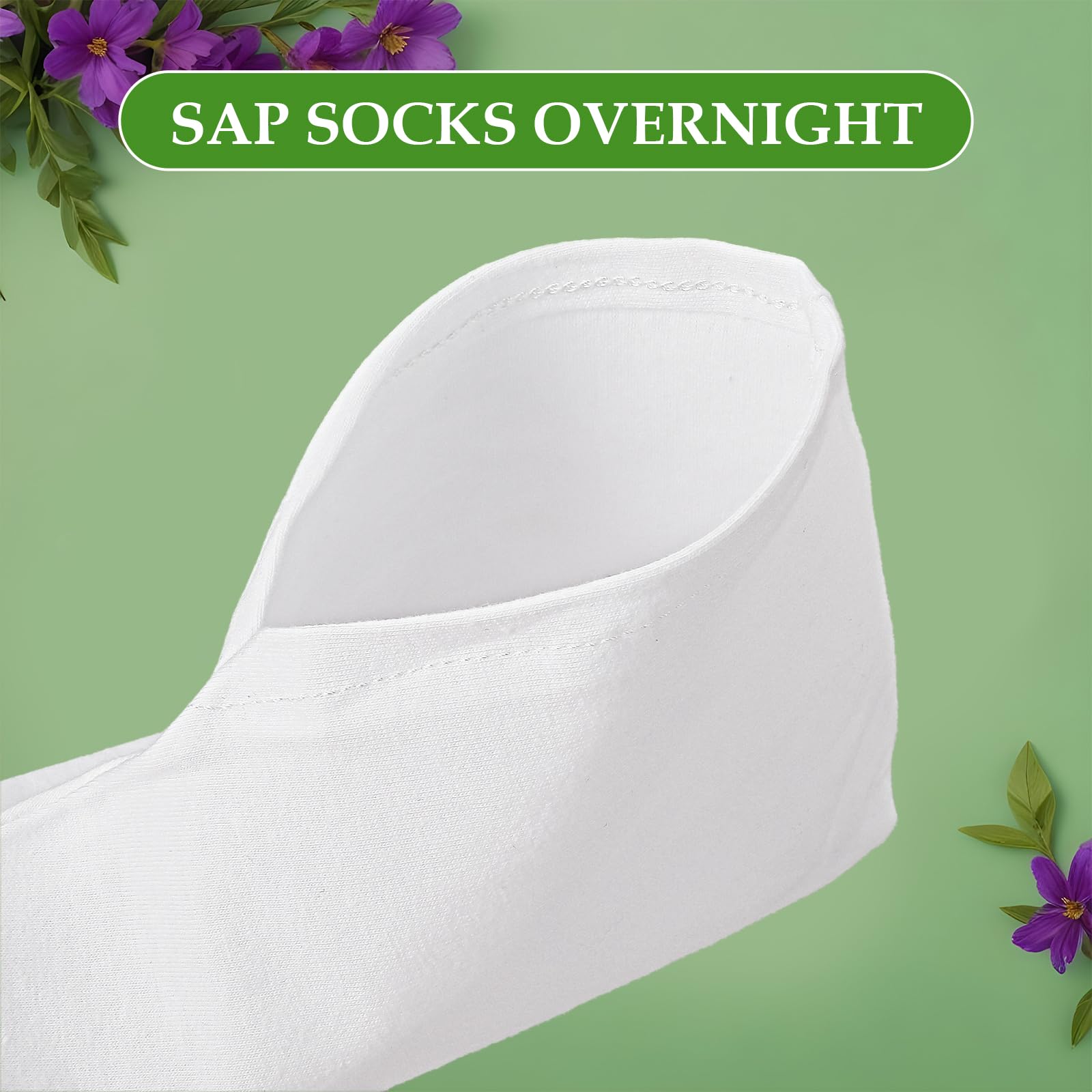4 Pairs Moisturizing Cotton Socks for Dry Feet - Lightweight & Breathable Overnight Lotion Socks for Women & Men - Perfect for Sleeping, Spa, and Cracked Heel Care
