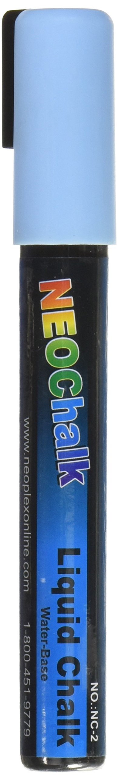 NeoChalk Liquid Chalk Marker - Chisel Tip, Vibrant Blue Ink - Perfect for Whiteboards, Glass, Windows & DIY Crafts