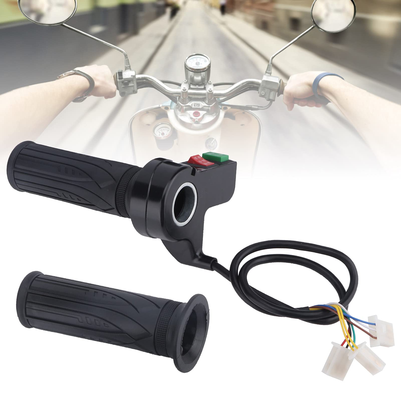 LZKW Anti-Slip Throttle Grip for Bikes, Scooters & Electric Bicycles - Durable Motorcycle Handle Grip Accessory for Smooth Riding & Enhanced Control - Perfect for Commuting, Off-Road & Urban Travel