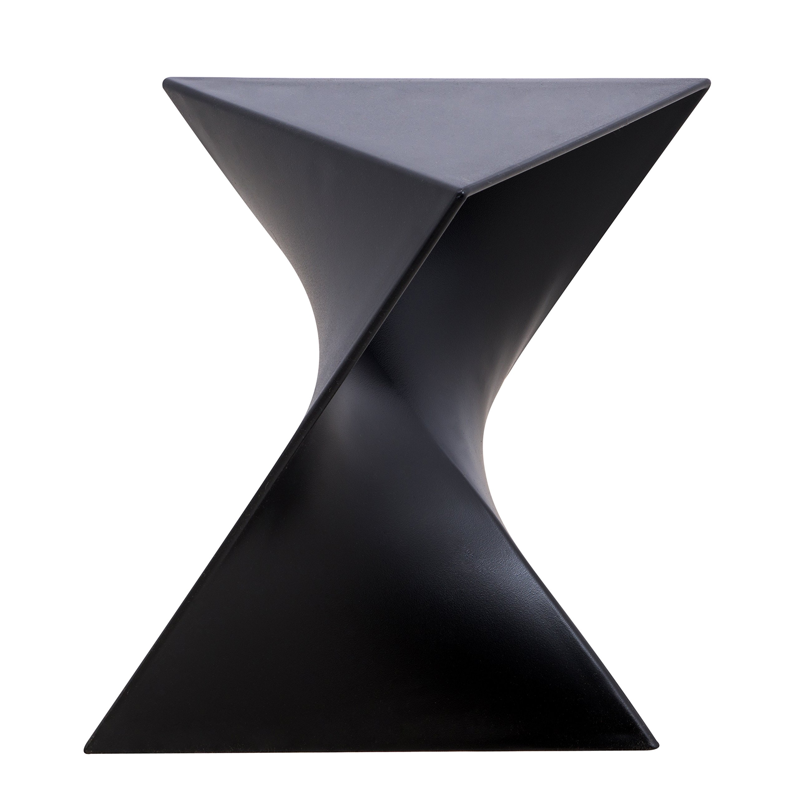 LeisureMod Randolph Modern Accent End Table - Black Side Vanity Table for Living Room, Bedroom & Office - Stylish Nightstand with Storage Shelf