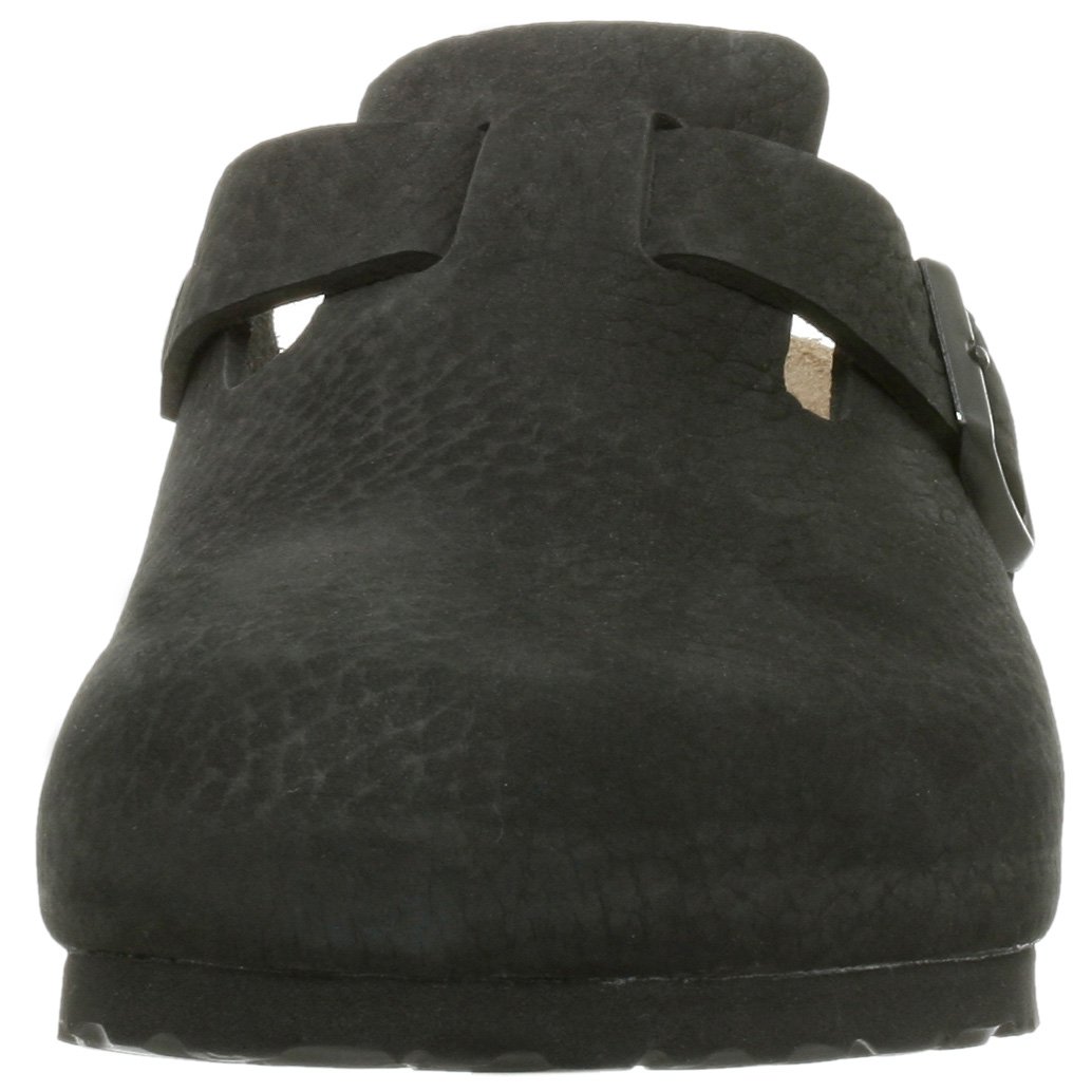Birkenstock Unisex Boston Soft Footbed Clogs - Black, Size 46 EU (US Men's 12-13) | Comfortable Cork Footbed Sandals for Home, Office & Casual Wear