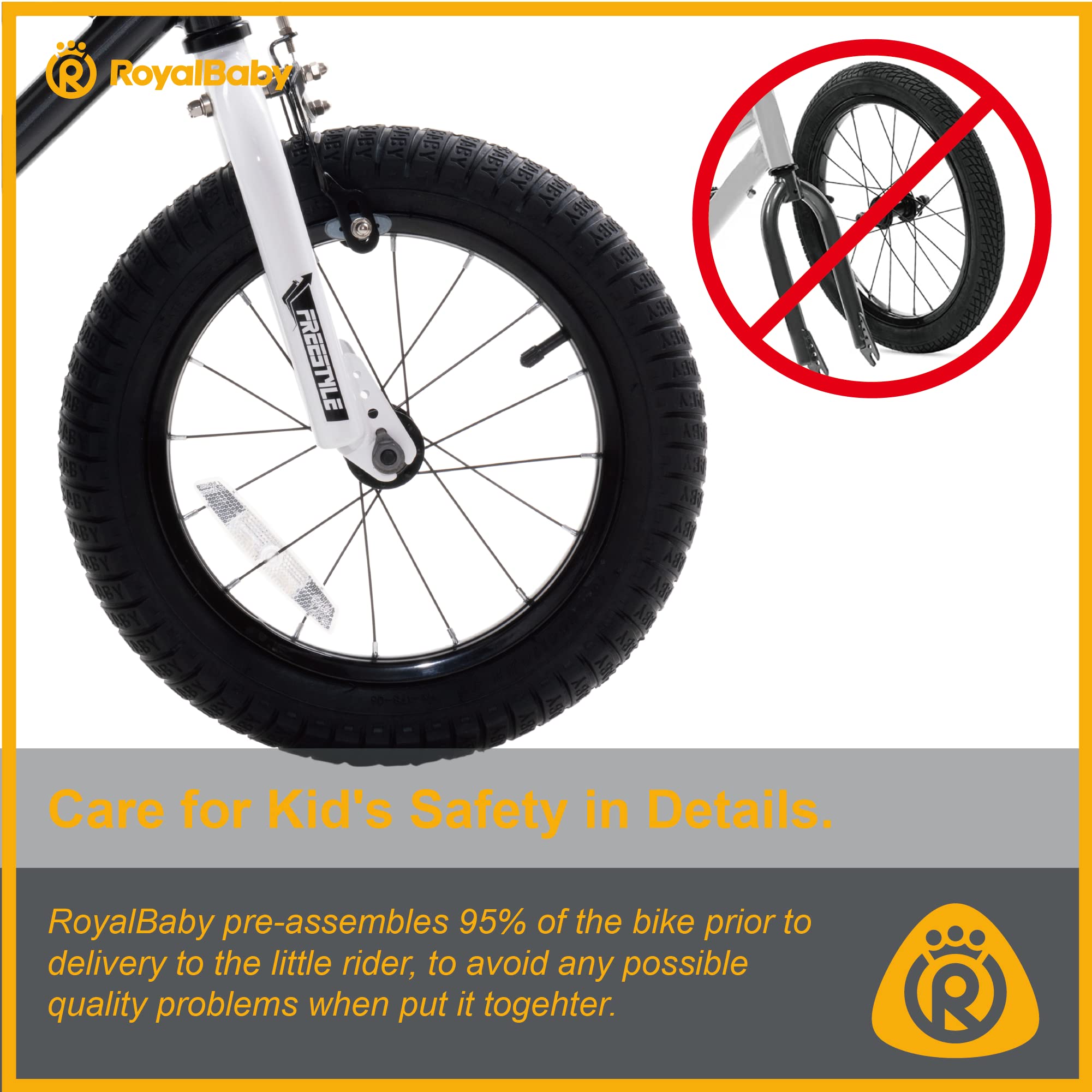 RoyalBaby Kids Bike - 12-18 Inch Freestyle Training Bicycle for Toddlers to Big Kids | Easy Balance to Pedal Learning | Perfect for Backyard Riding, Park Adventures & Neighborhood Fun