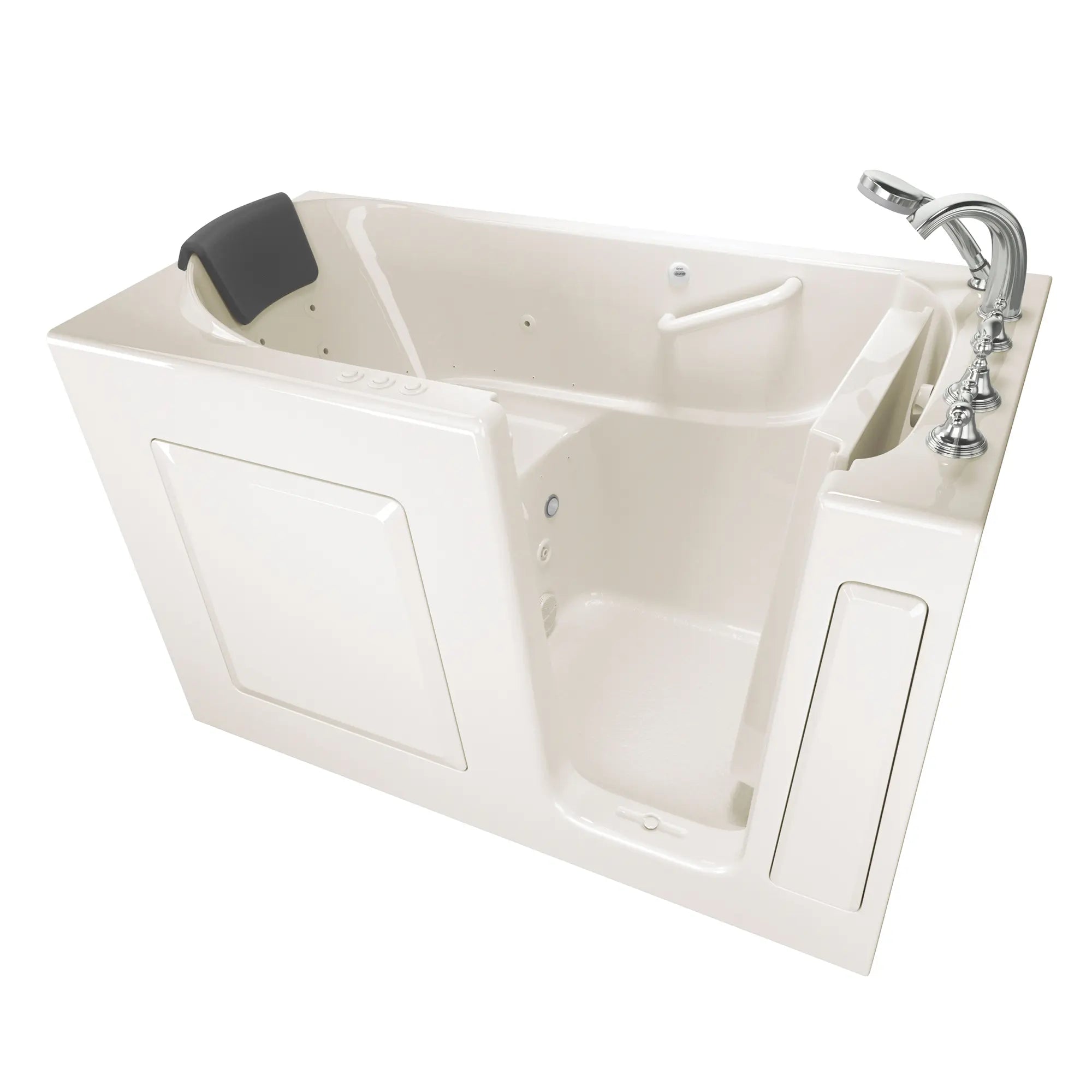 Premium 30 x 60 Inch Gelcoat Walk-in Bathtub with Air Spa & Whirlpool System - Right Hand Drain & Faucet - Ideal for Elderly & Mobility Support, Relaxation Therapy, and Spa-Like Bathing Experience at Home