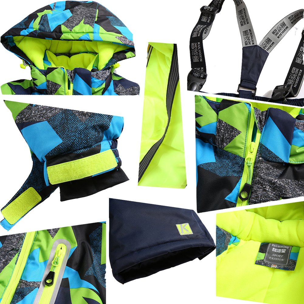 **Boys' Insulated Ski Jacket & Pants Set - Windproof, Waterproof Snowsuit for Winter Sports & Outdoor Play**    *(Use Case: Perfect for skiing, snowboarding, sledding, and cold-weather adventures!)*