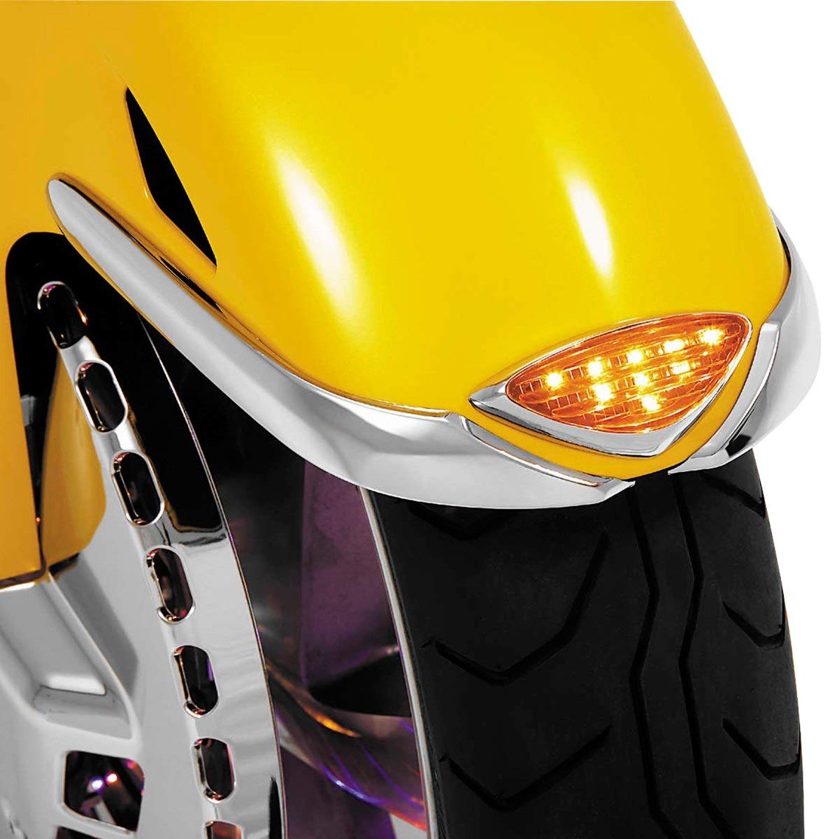 Motorcycle Brake Side LED Switch Block - High Visibility Turn Signal Control for Safe Night Riding - Perfect for Harley, Honda, Yamaha & More