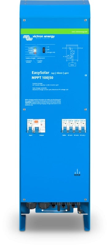 Victron Energy EasySolar 24V 1600W 40A MPPT Solar Inverter Charger - 230V Pure Sine Wave for Off-Grid Power Systems | Perfect for RV, Marine & Home Solar Energy Solutions