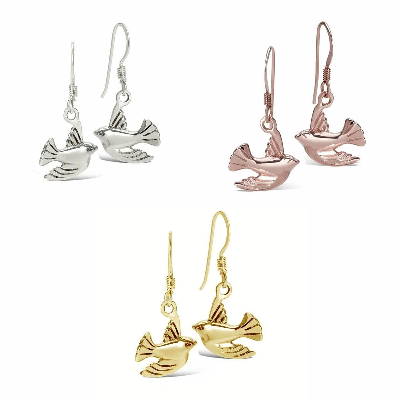 Elegant Silver Bird Earrings for Women - Dainty Jewelry Gift for Her - Perfect for Everyday Wear & Special Occasions
