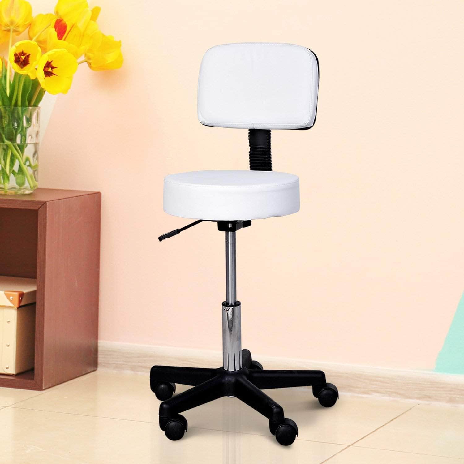 Adjustable Salon Massage Stool with Swivel & Wheels - 2 Color Options for Therapists & Spa Professionals | Perfect for Massage Therapy, Beauty Salons & Home Use