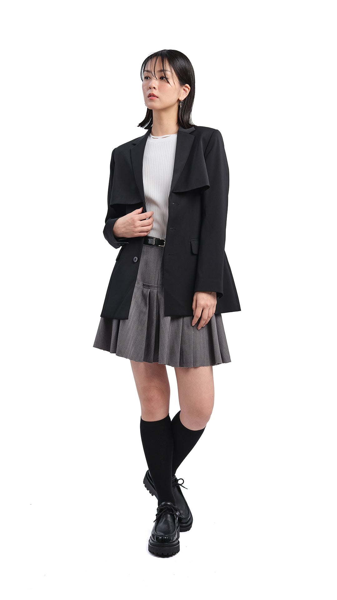 Stylish A-Line Pleated Skirt for Women - Trendy High Waist Flowy Midi Skirt - Perfect for Office, Party & Casual Wear