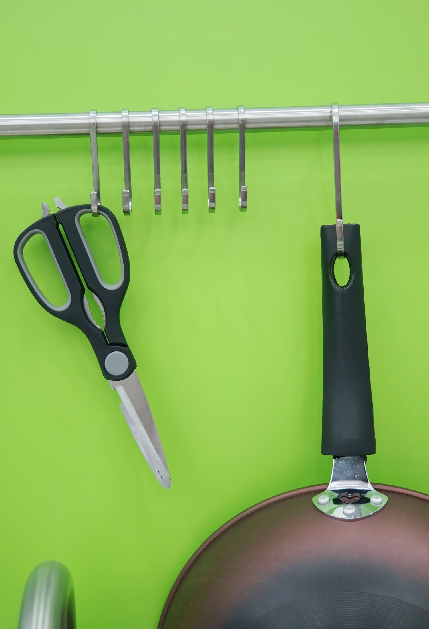 6-Pack Heavy-Duty 304 Stainless Steel S Hooks - X-Large Flat S-Shaped Hanging Hooks for Kitchen, Pantry & Garage - Perfect for Hanging Pots, Pans, Utensils, Towels & Tools (Indoor/Outdoor Use)