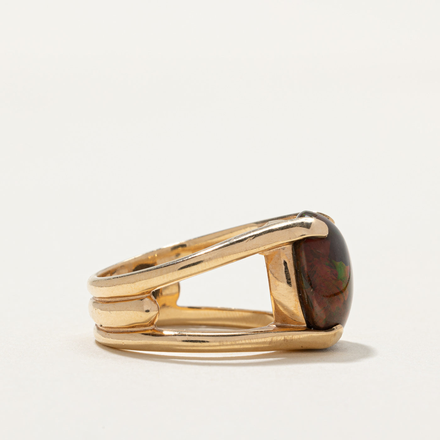 Boulder Opal Cocktail Ring for Women - 5.60 Carat Natural Gemstone Jewelry - Size 7 - Elegant Statement Ring for Evening Parties, Weddings & Special Occasions