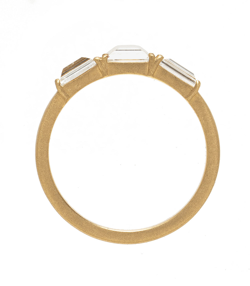 Stardust Three Baguette Diamond Wedding Band - Elegant Stackable Ring for Women, Anniversary & Engagement Jewelry Gift | Perfect for Bridal Sets, Proposals & Special Occasions