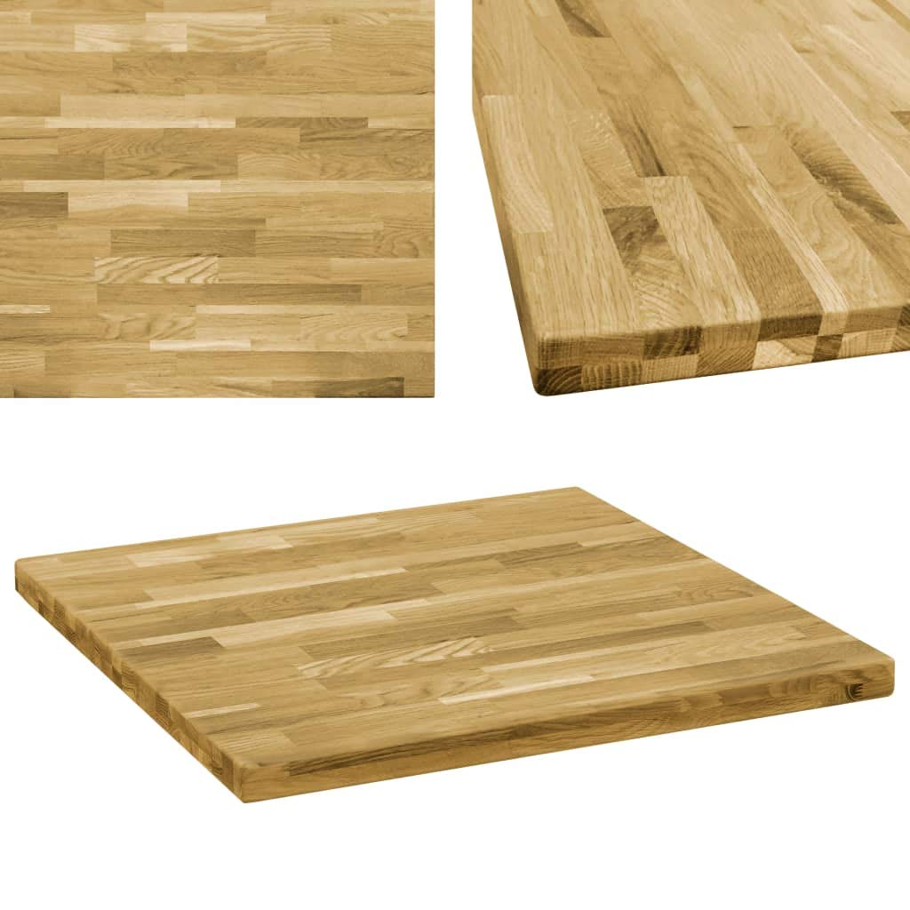 Solid Oak Wood Square Table Top for Dining & Coffee Tables - Home & Garden Decor