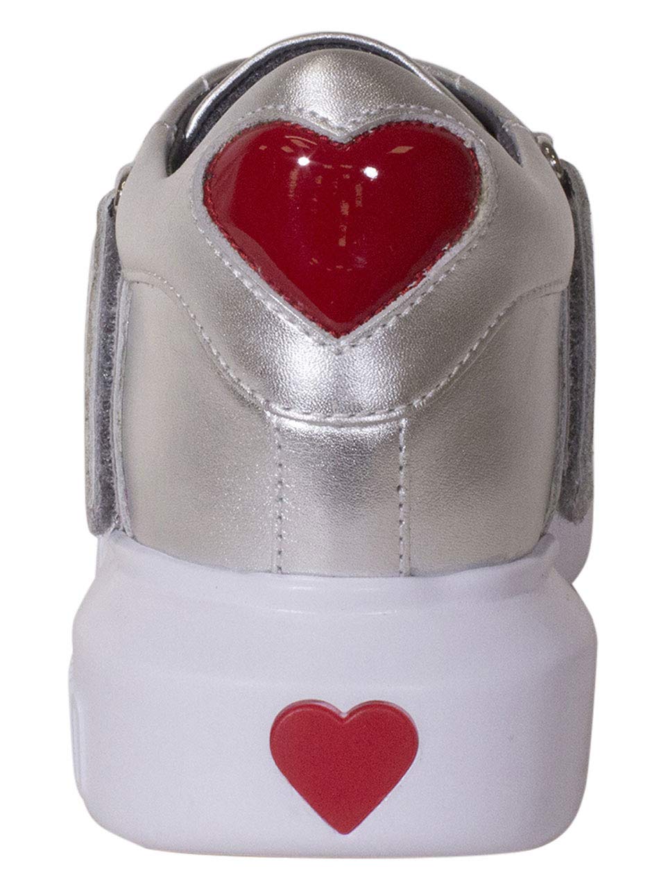 Love Moschino Women's Calfskin Heart Eyelets Sneakers - Stylish Casual Shoes for Women | Perfect for Everyday Wear, Dating & Street Fashion