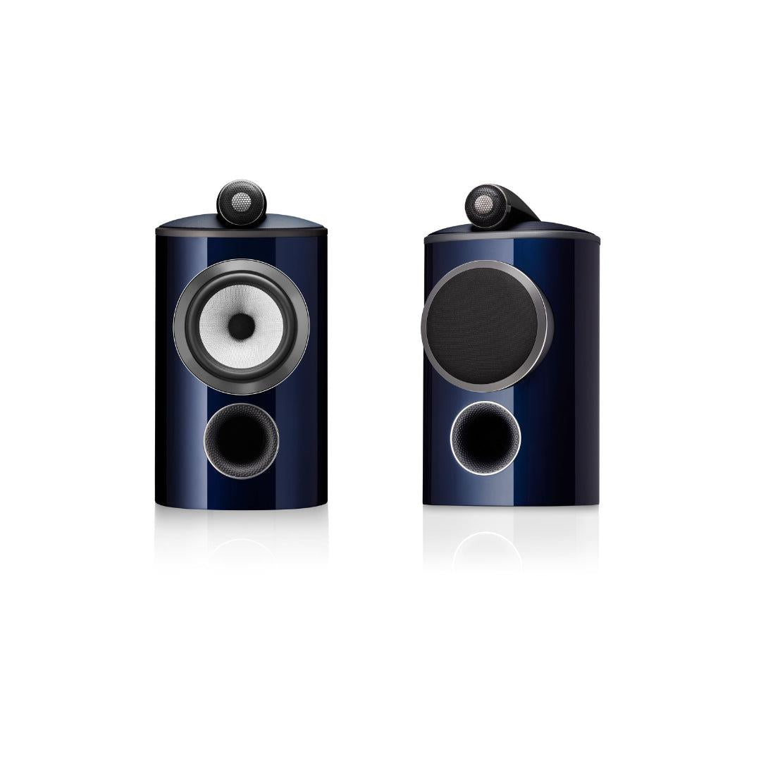 Bowers & Wilkins 805 D4 Stand Mount Bookshelf Speakers (Pair) - Premium B-Stock Audiophile Sound for Home Theater & Music Listening