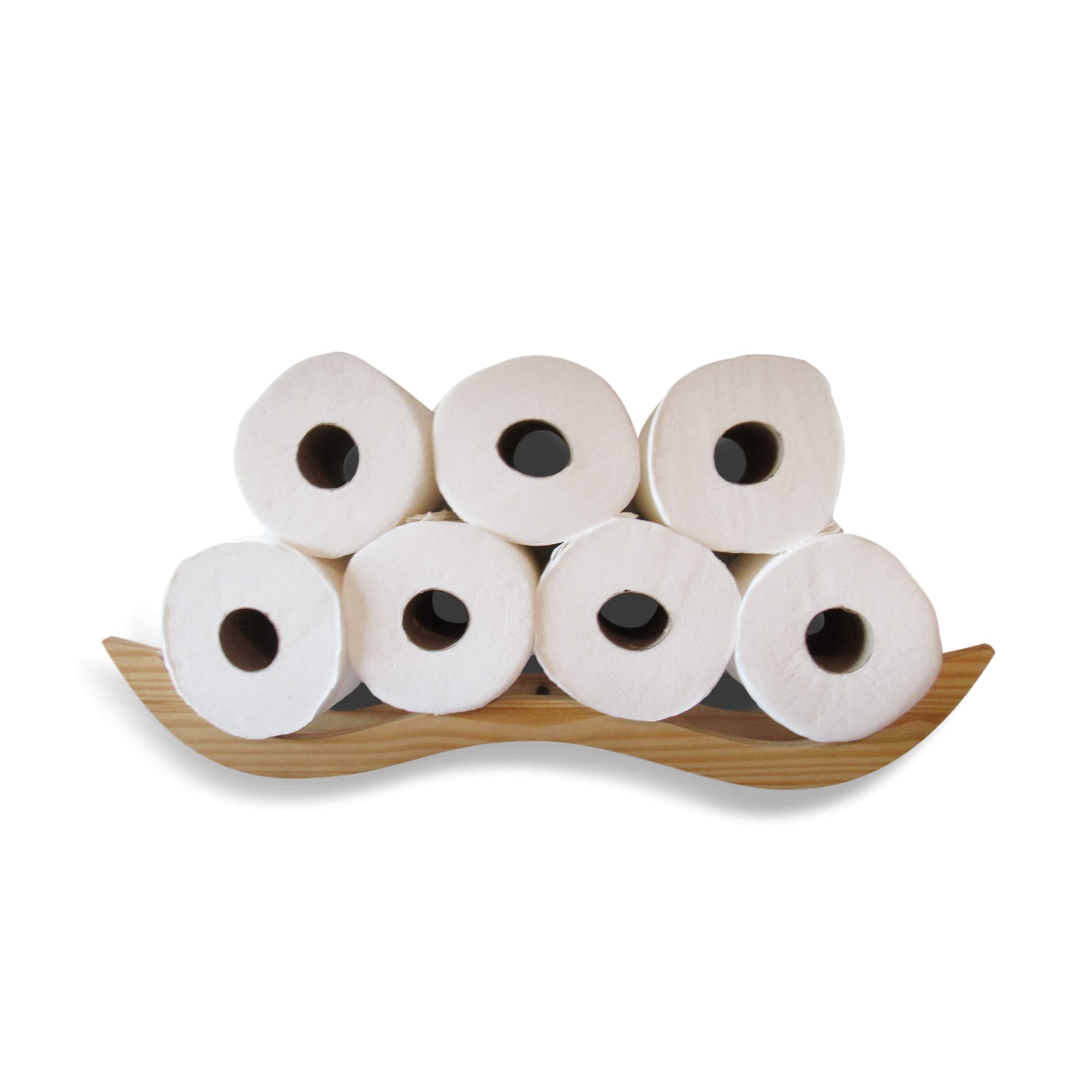 Large Wooden Cloud Toilet Paper Holder - Rustic Bathroom Wall Shelf for Toilet Paper Storage | Handcrafted Wooden Cloud Decor for Modern Farmhouse, Boho & Spa Bathrooms | Perfect Bathroom Organization & Wall Decor by WallCharmers