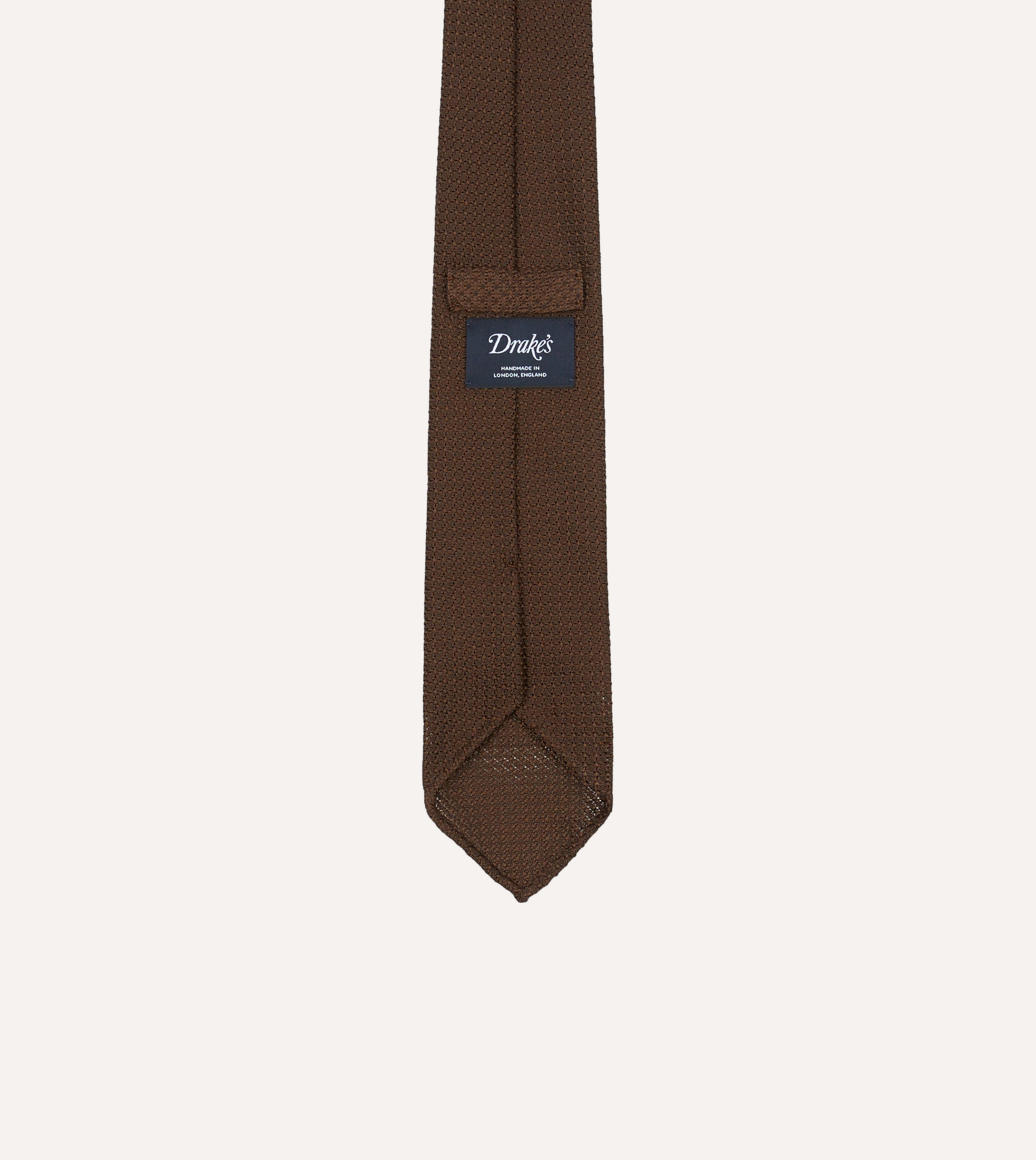 Premium Brown Hand-Rolled Large Knot Grenadine Silk Tie for Men - Elegant Formal & Business Necktie for Weddings, Office & Special Occasions