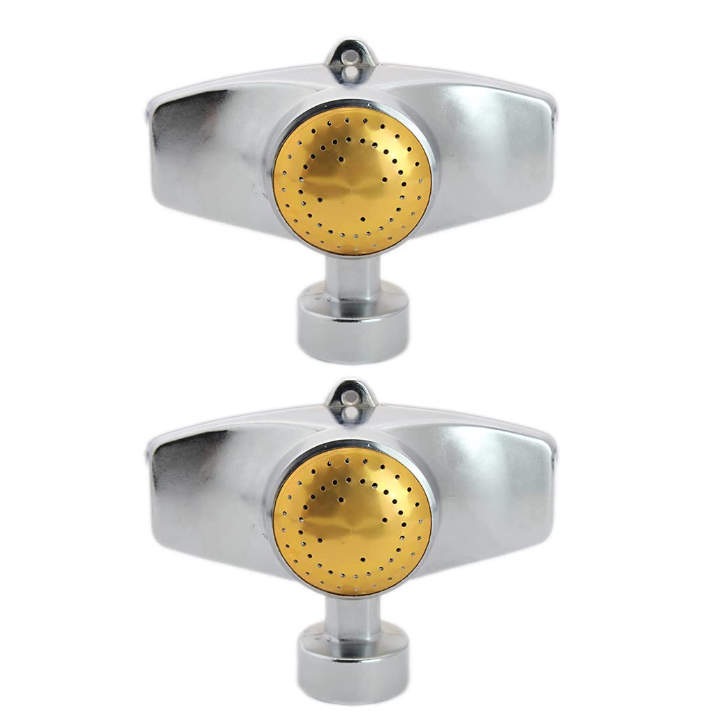 Peiiwdc 360 Degree Square Circle Pattern Sprinkler - 2 Pack Metal Spot Sprinklers with Gentle Water Flow - Perfect for Lawn, Garden, and Flower Bed Irrigation